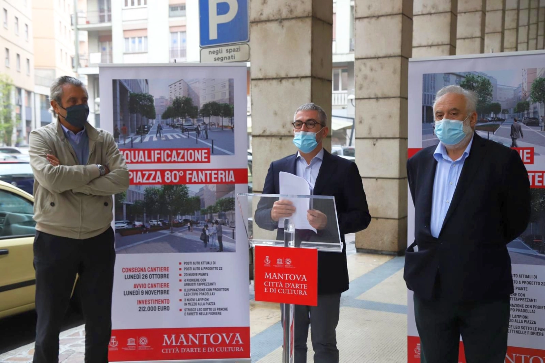 inaugurazione della nuova piazza 80° Fanteria Comune di Mantova