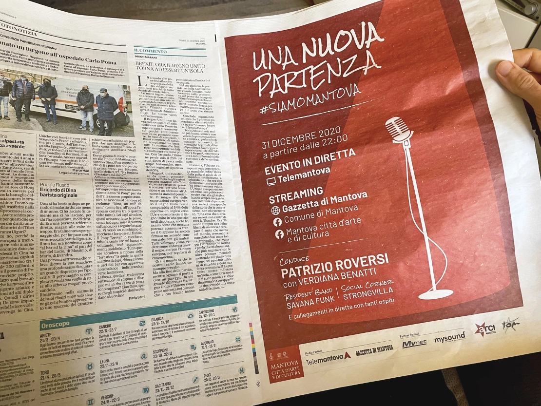 promozione evento ultimo dell'anno Comune di Mantova